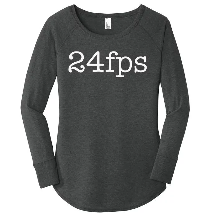 24fps Film Maker Motion Picture Crew Women's Perfect Tri Tunic Long Sleeve Shirt