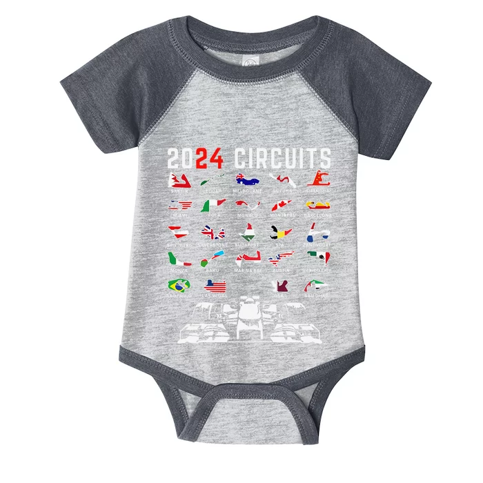 2024 Formula Racing Track Formula Race Formula Car Fan Infant Baby Jersey Bodysuit