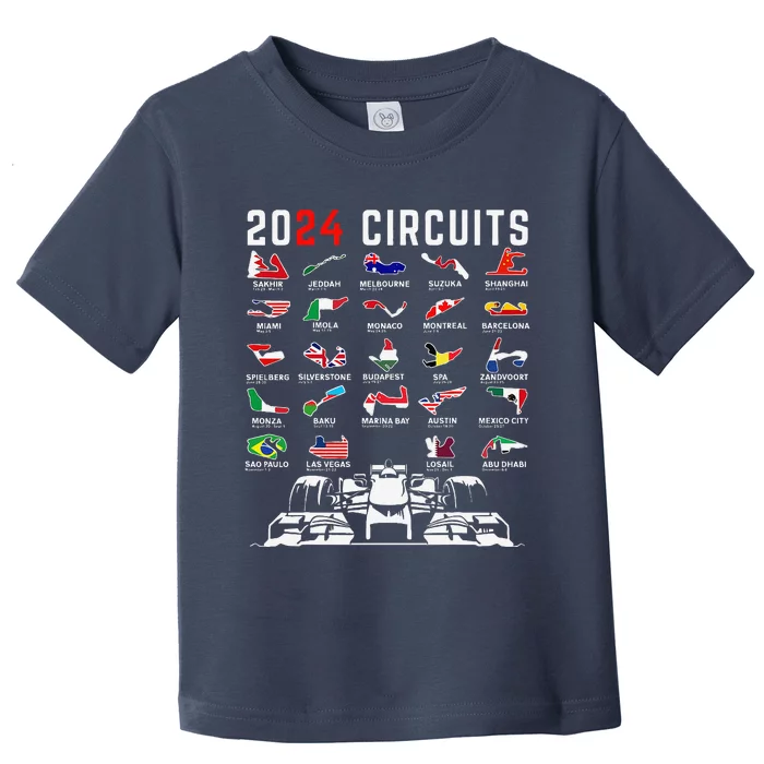 2024 Formula Racing Track Formula Race Formula Car Fan Toddler T-Shirt