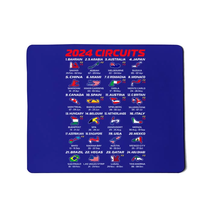 2024 Formula Racing Track Formula Race World Circuits 2024 Mousepad