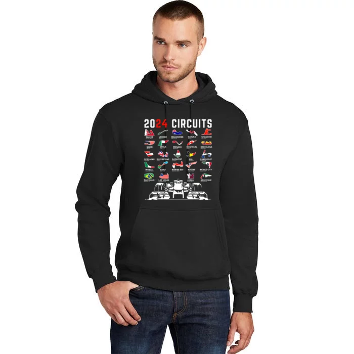 2024 Formula Racing Track Formula Race Formula Car Fan Tall Hoodie