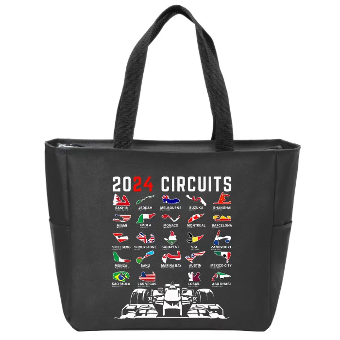 2024 Formula Racing Track Formula Race Formula Car Fan Zip Tote Bag