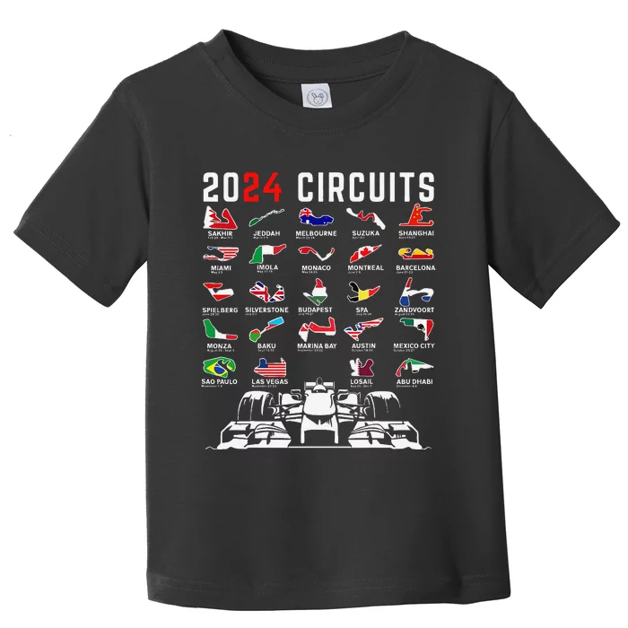 2024 Formula Racing Track Formula Race Formula Car Fan Toddler T-Shirt