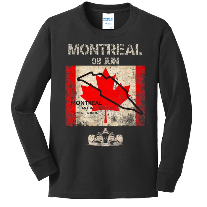 2024 Formula Racing Montreal Formula Race Formula Car Fan Kids Long Sleeve Shirt