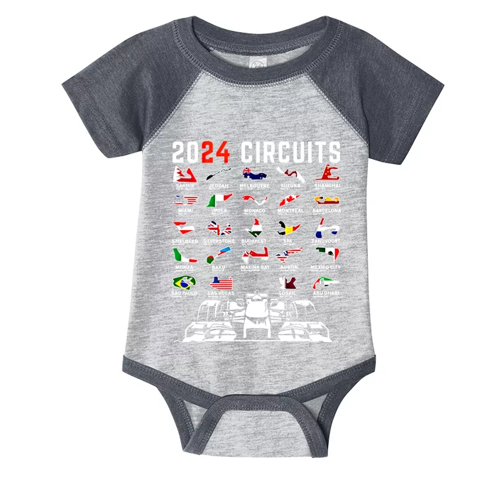 2024 Formula Racing Track Formula Race Formula Car Fan Gift Infant Baby Jersey Bodysuit