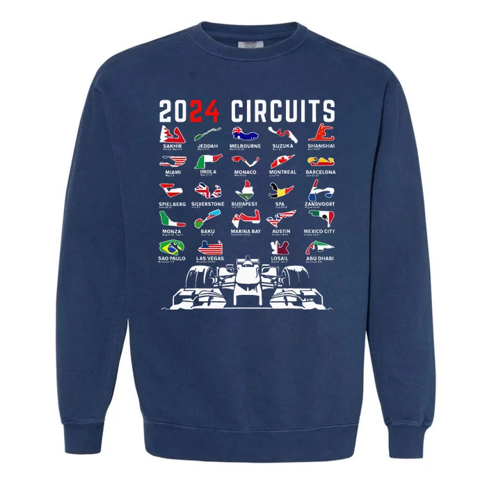 2024 Formula Racing Track Formula Race Formula Car Fan Garment-Dyed Sweatshirt