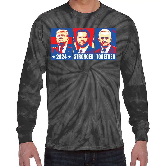 2024 Felon Weirdos Trump Vance Support Rfkj President Rally Tie-Dye Long Sleeve Shirt