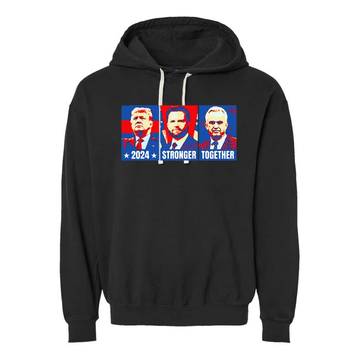 2024 Felon Weirdos Trump Vance Support Rfkj President Rally Garment-Dyed Fleece Hoodie