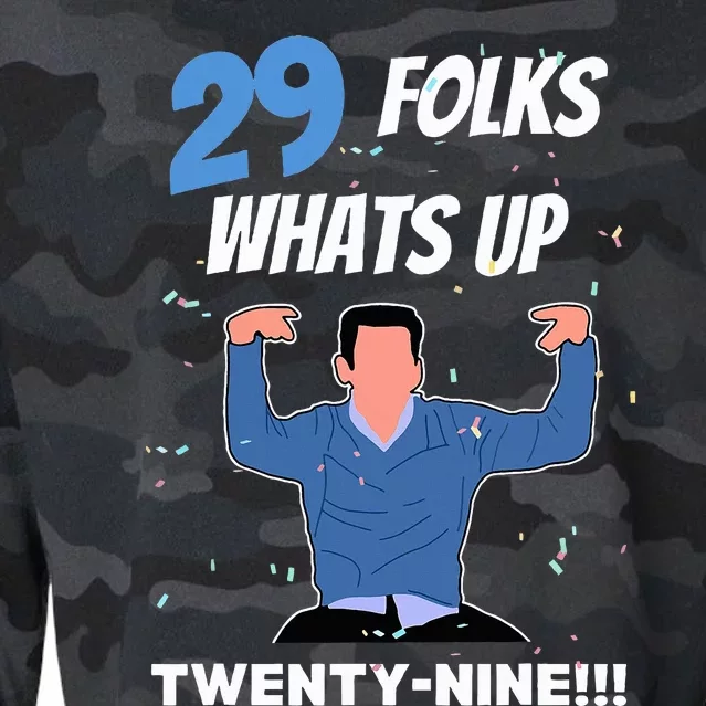 29 Folks Whats Up New Girl IM Feelin Twenty Nine Birthday Cropped Pullover Crew