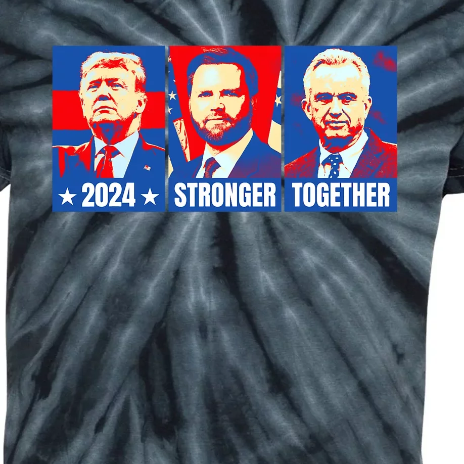 2024 Felon Weirdos Trump Vance Support Rfkj President Rally Kids Tie-Dye T-Shirt