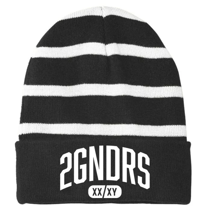 2gndrs Genders Striped Beanie with Solid Band