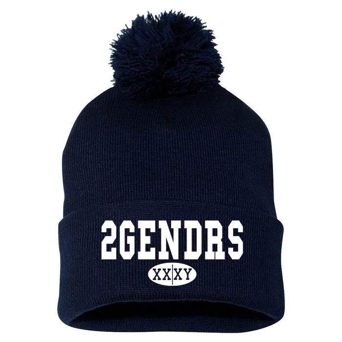 2 Genders Pom Pom 12in Knit Beanie