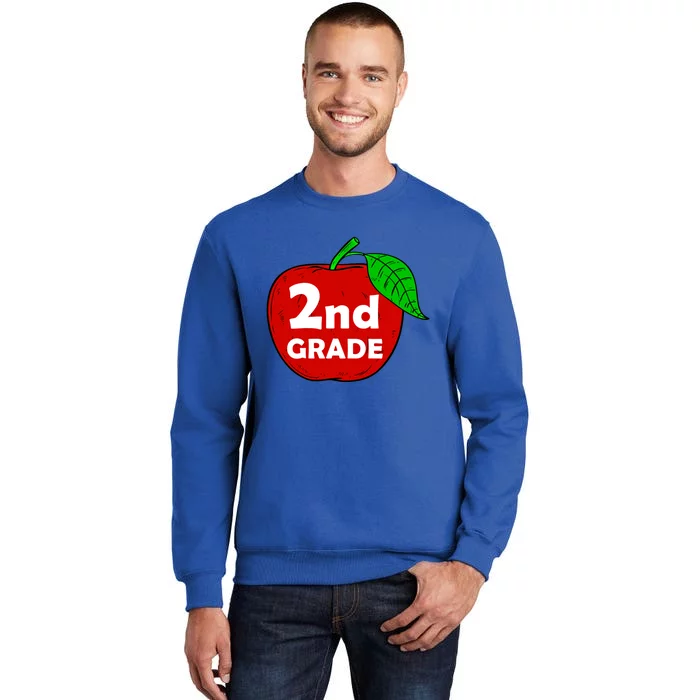 2Nd Grade Apple Teacher Gift Graphic Second Grade Gift Tall Sweatshirt