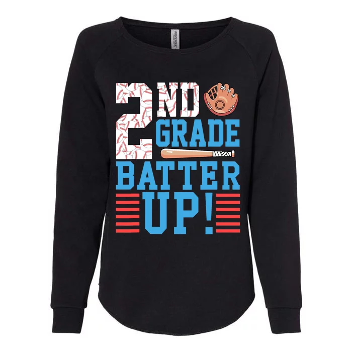 2nd Grade Back To School 2nd Grade Batter Up Baseball Womens California Wash Sweatshirt