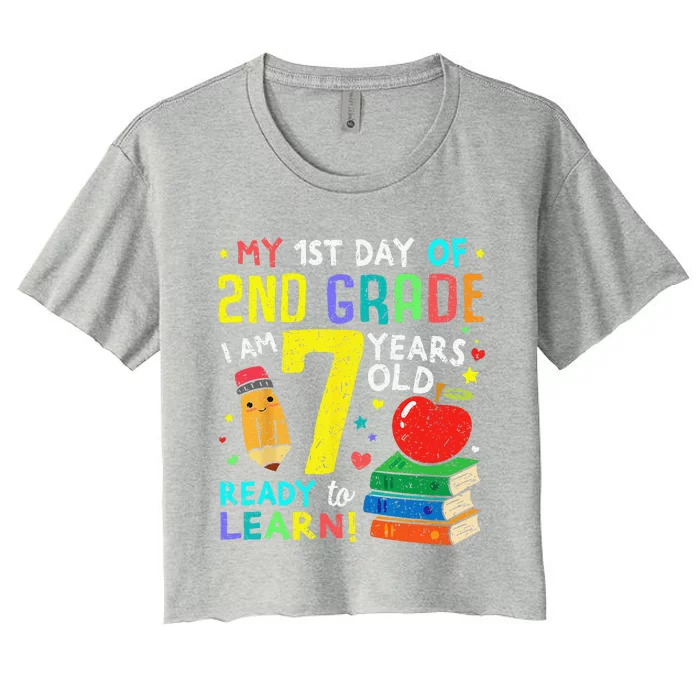 2nd Grade Back To First Day Of School Gift Women's Crop Top Tee