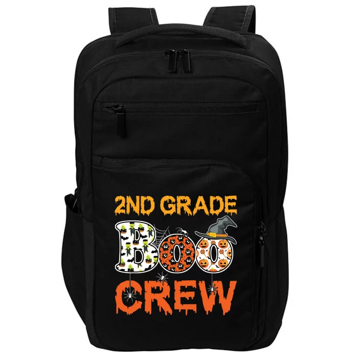 2nd Grade Boo Crew Halloween Second Grade Teacher Student Impact Tech Backpack