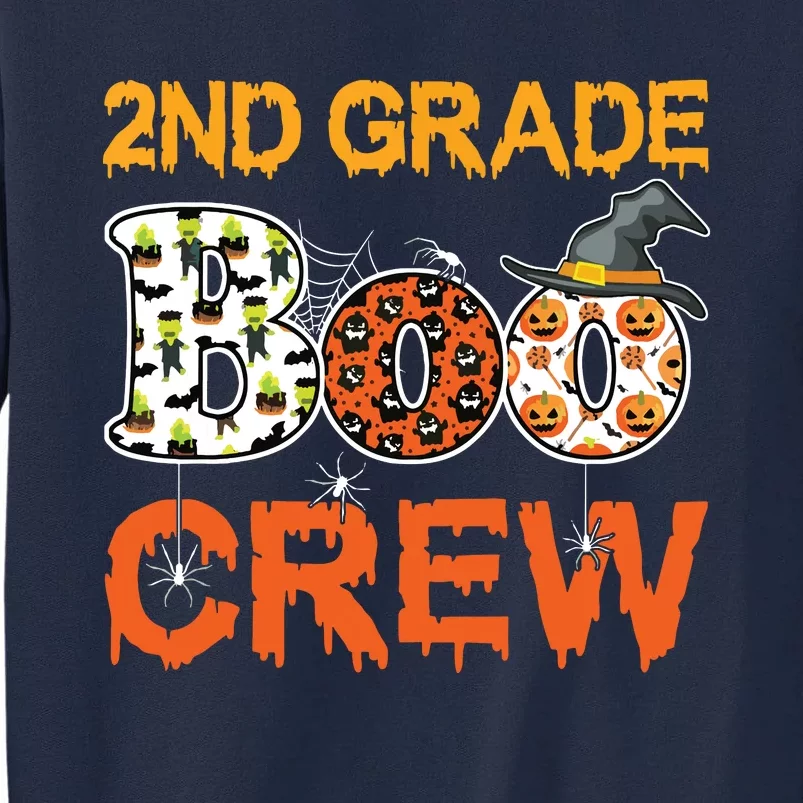 2nd Grade Boo Crew Halloween Second Grade Teacher Student Tall Sweatshirt