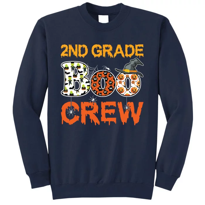 2nd Grade Boo Crew Halloween Second Grade Teacher Student Tall Sweatshirt