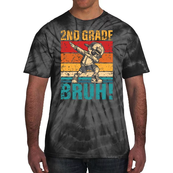 2nd Grade Bruh Dabbing Boy Second Grade Squad Boy Student Tie-Dye T-Shirt