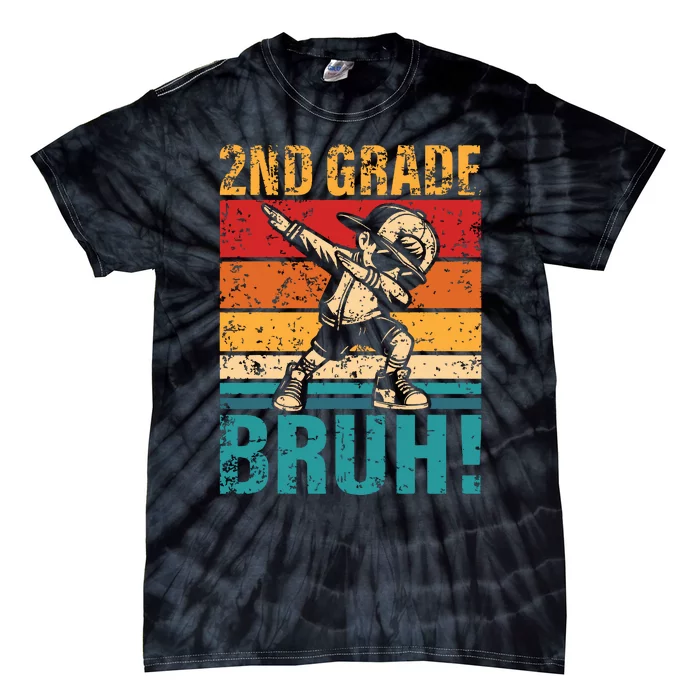 2nd Grade Bruh Dabbing Boy Second Grade Squad Boy Student Tie-Dye T-Shirt