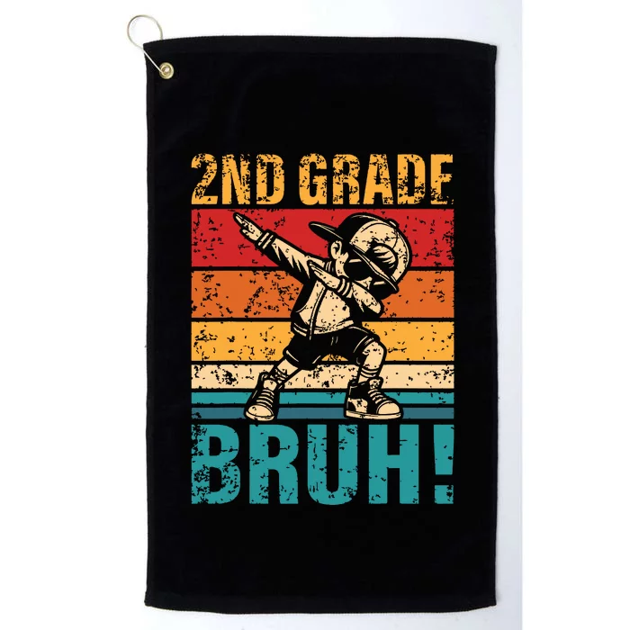 2nd Grade Bruh Dabbing Boy Second Grade Squad Boy Student Platinum Collection Golf Towel