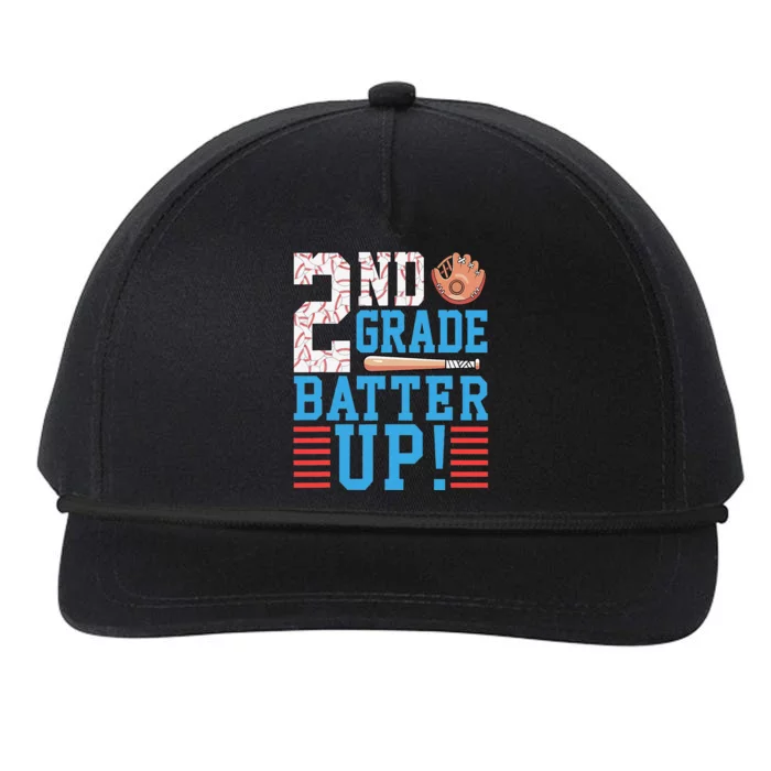 2nd Grade Back To School 2nd Grade Batter Up Baseball Snapback Five-Panel Rope Hat