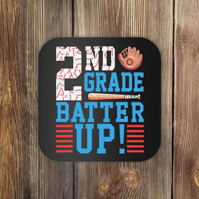 2nd Grade Back To School 2nd Grade Batter Up Baseball Coaster