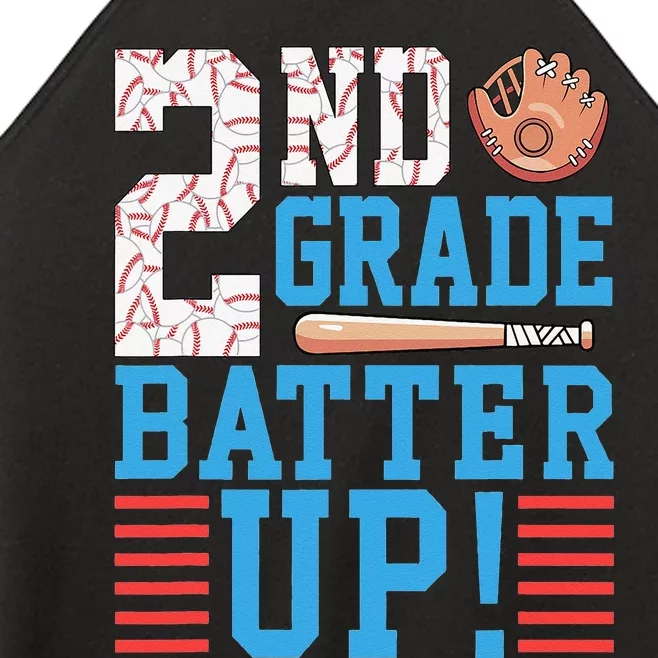 2nd Grade Back To School 2nd Grade Batter Up Baseball Women’s Perfect Tri Rocker Tank