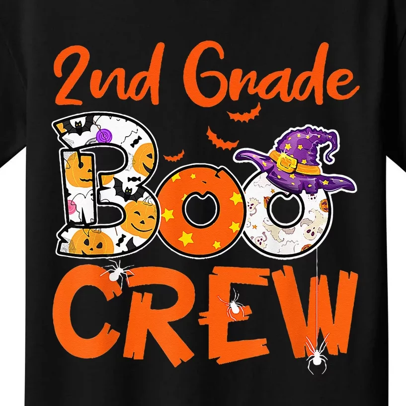 2nd Grade Boo Crew Halloween Gifts Teachers Students Costume Kids T-Shirt