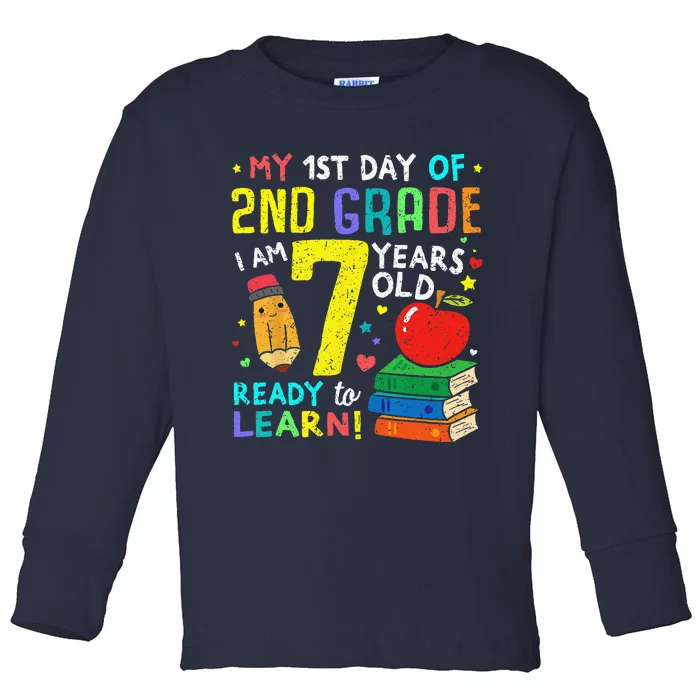 2nd Grade Back To First Day Of School Gift Toddler Long Sleeve Shirt