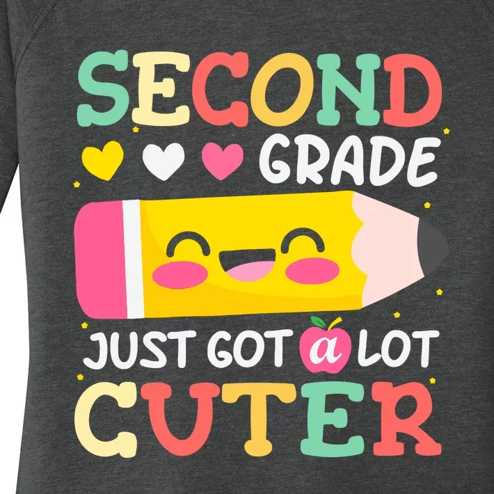 2nd Grade Back To School Just Got A Lot Cuter Gift Women's Perfect Tri Tunic Long Sleeve Shirt