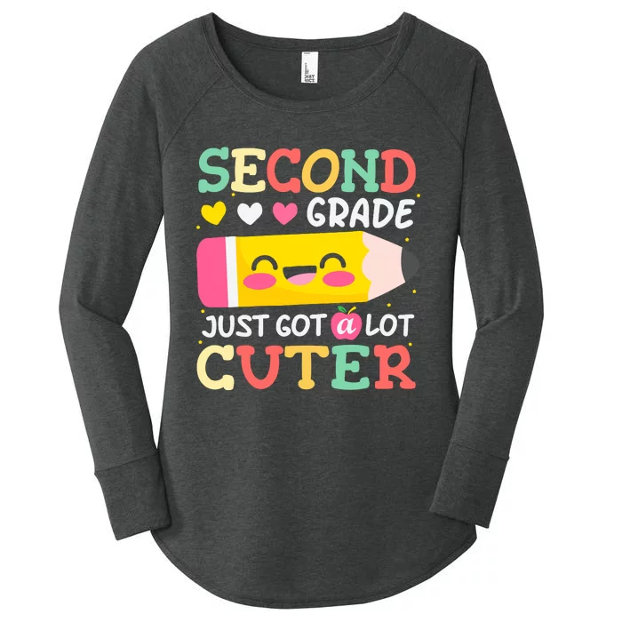 2nd Grade Back To School Just Got A Lot Cuter Gift Women's Perfect Tri Tunic Long Sleeve Shirt