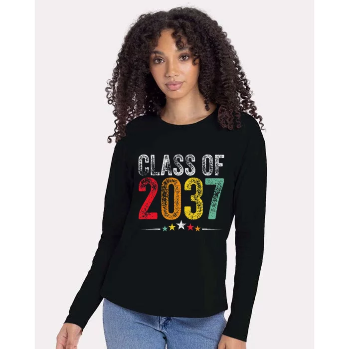 2037 Graduation Class Of 2037 Grow With Me Retro Womens Cotton Relaxed Long Sleeve T-Shirt