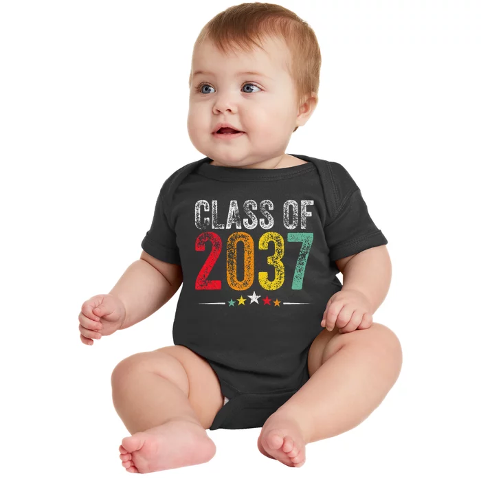 2037 Graduation Class Of 2037 Grow With Me Retro Baby Bodysuit