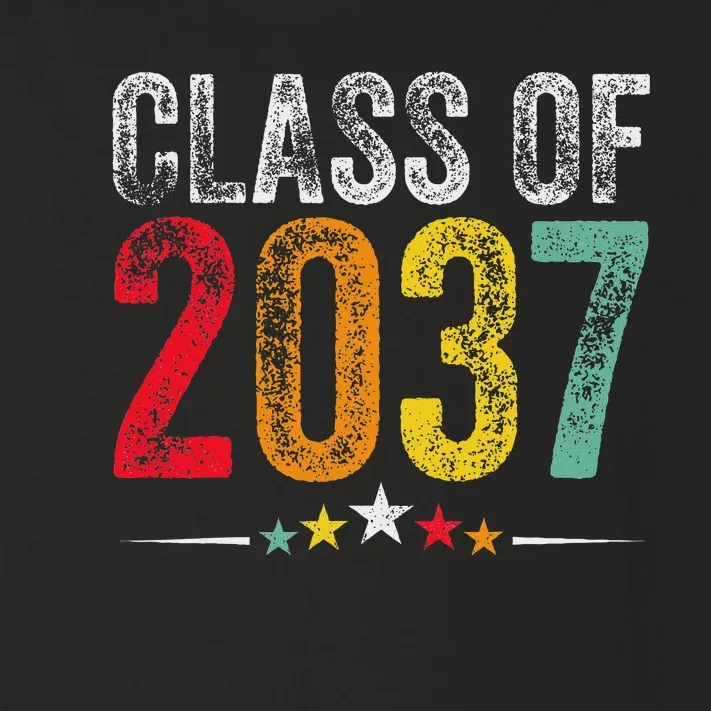 2037 Graduation Class Of 2037 Grow With Me Retro Toddler Long Sleeve Shirt