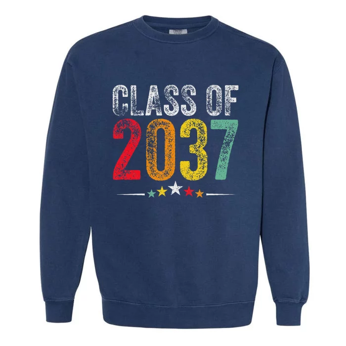 2037 Graduation Class Of 2037 Grow With Me Retro Garment-Dyed Sweatshirt