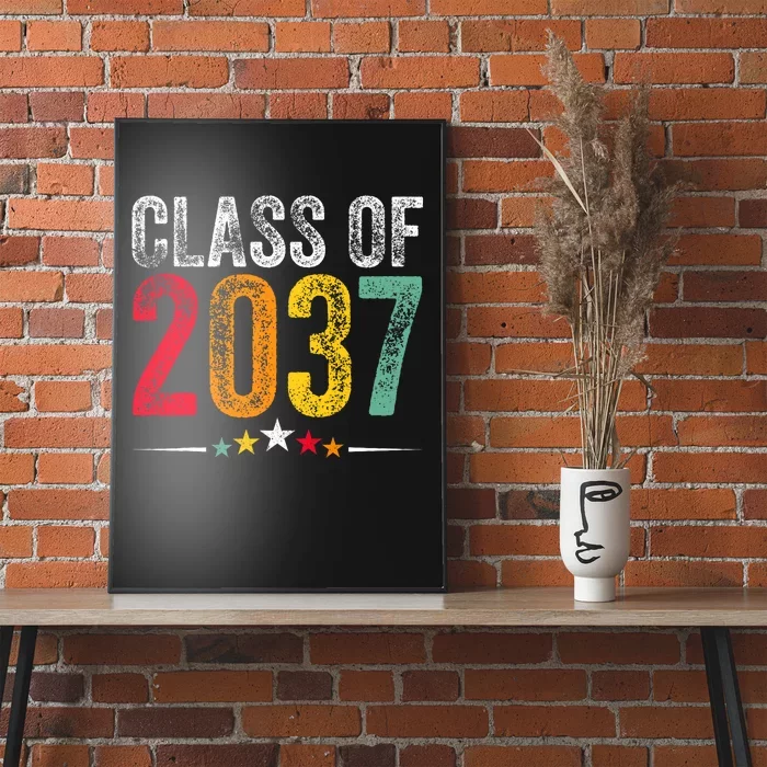 2037 Graduation Class Of 2037 Grow With Me Boy Girl Retro Poster