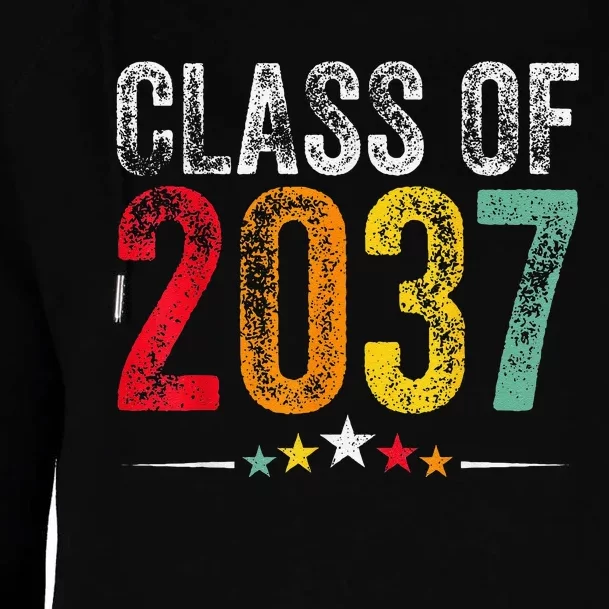 2037 Graduation Class Of 2037 Grow With Me Retro Womens Funnel Neck Pullover Hood