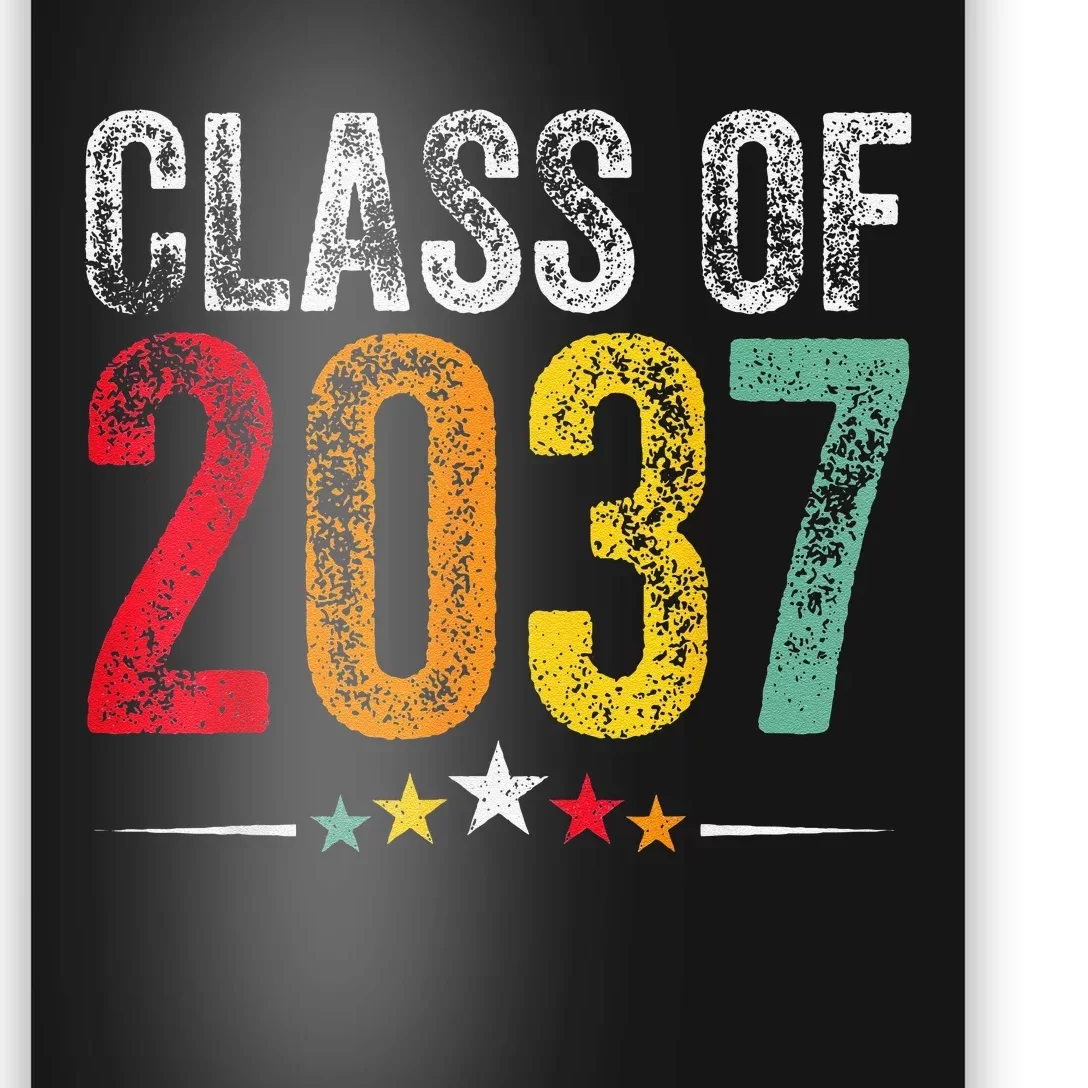 2037 Graduation Class Of 2037 Grow With Me Retro Poster