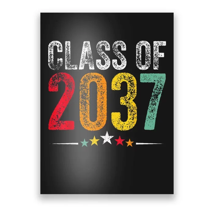 2037 Graduation Class Of 2037 Grow With Me Retro Poster