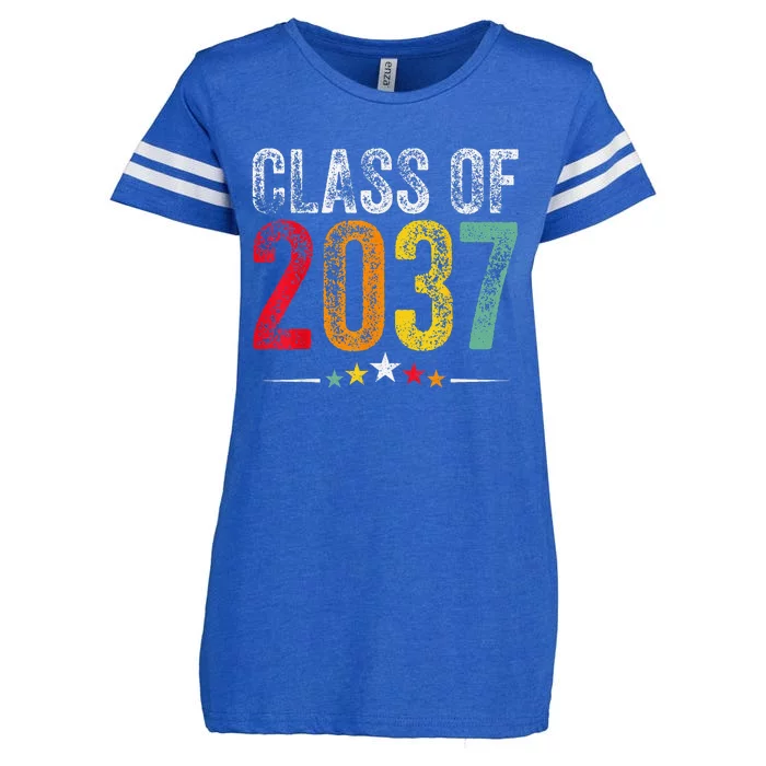 2037 Graduation Class Of 2037 Grow With Me Retro Enza Ladies Jersey Football T-Shirt