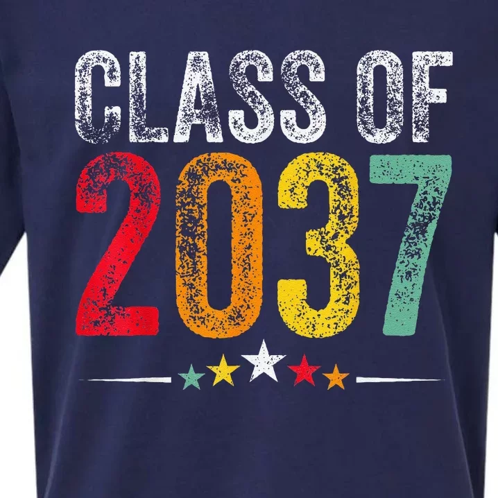 2037 Graduation Class Of 2037 Grow With Me Retro Sueded Cloud Jersey T-Shirt