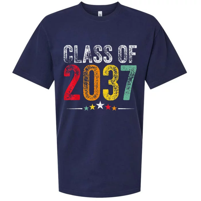 2037 Graduation Class Of 2037 Grow With Me Retro Sueded Cloud Jersey T-Shirt