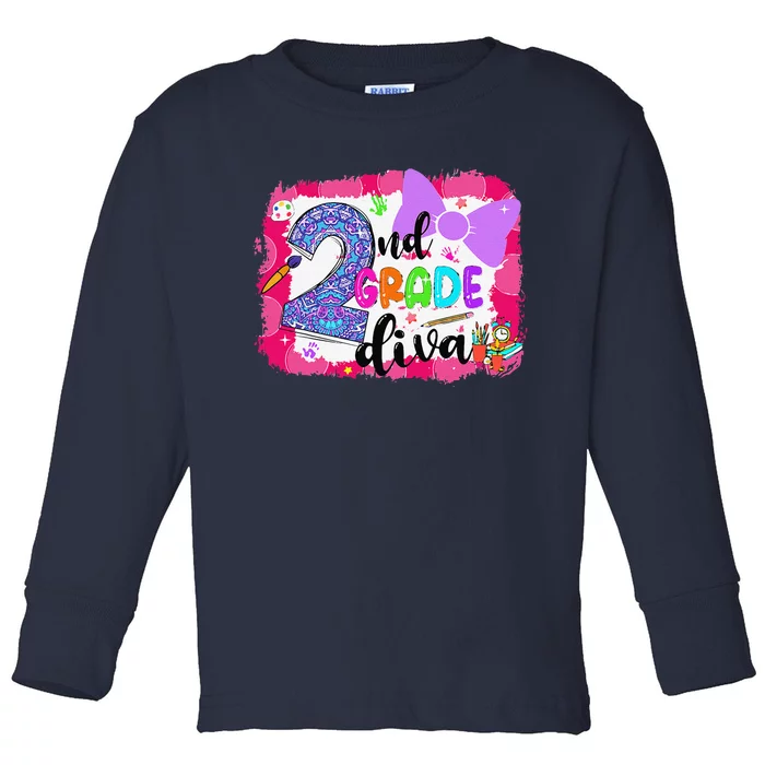 2nd Grade Diva First Day Of School Clothes Toddler Long Sleeve Shirt