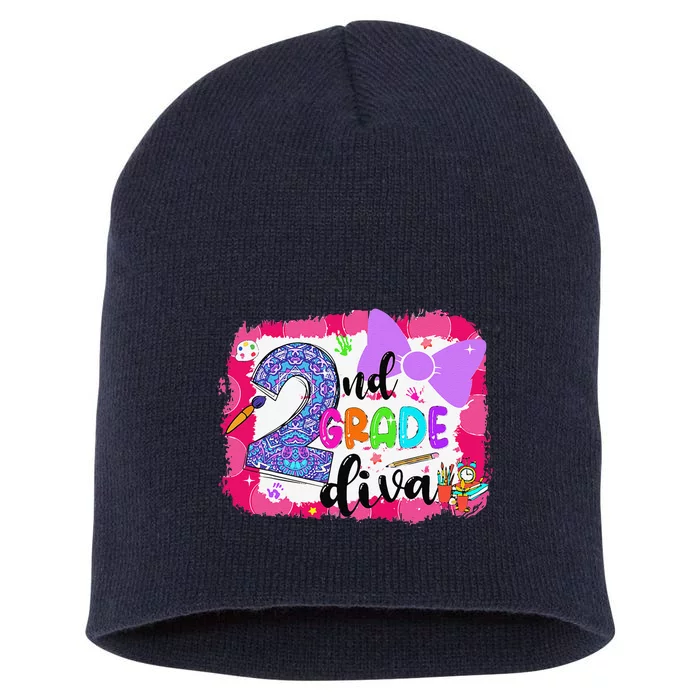 2nd Grade Diva First Day Of School Clothes Short Acrylic Beanie