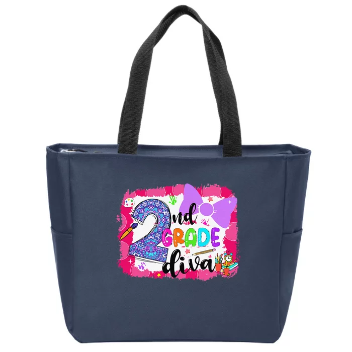 2nd Grade Diva First Day Of School Clothes Zip Tote Bag