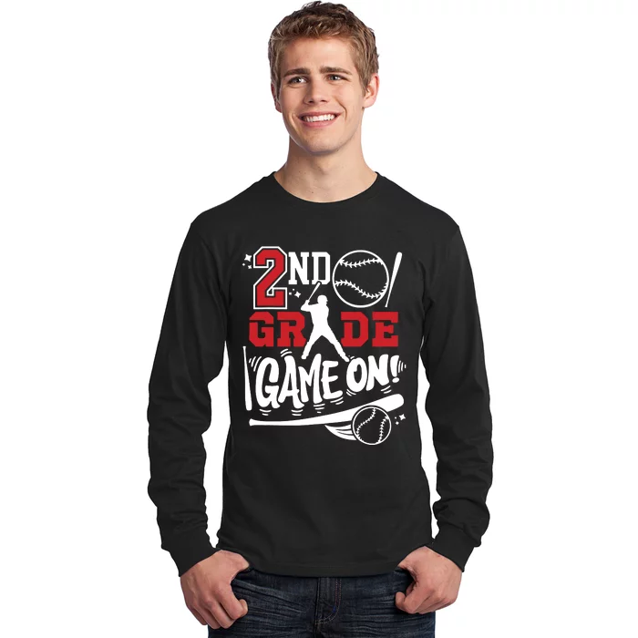 2nd Grade Game On First Day Of School Baseball Second Grade Long Sleeve Shirt