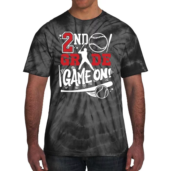 2nd Grade Game On First Day Of School Baseball Second Grade Tie-Dye T-Shirt