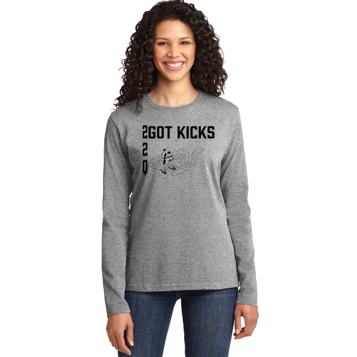 22q Got Kicks Spaceman Ladies Long Sleeve Shirt