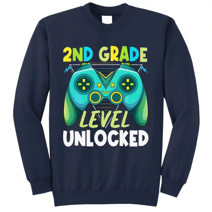 2nd Grade Level Unlocked First Day Back To School Tall Sweatshirt